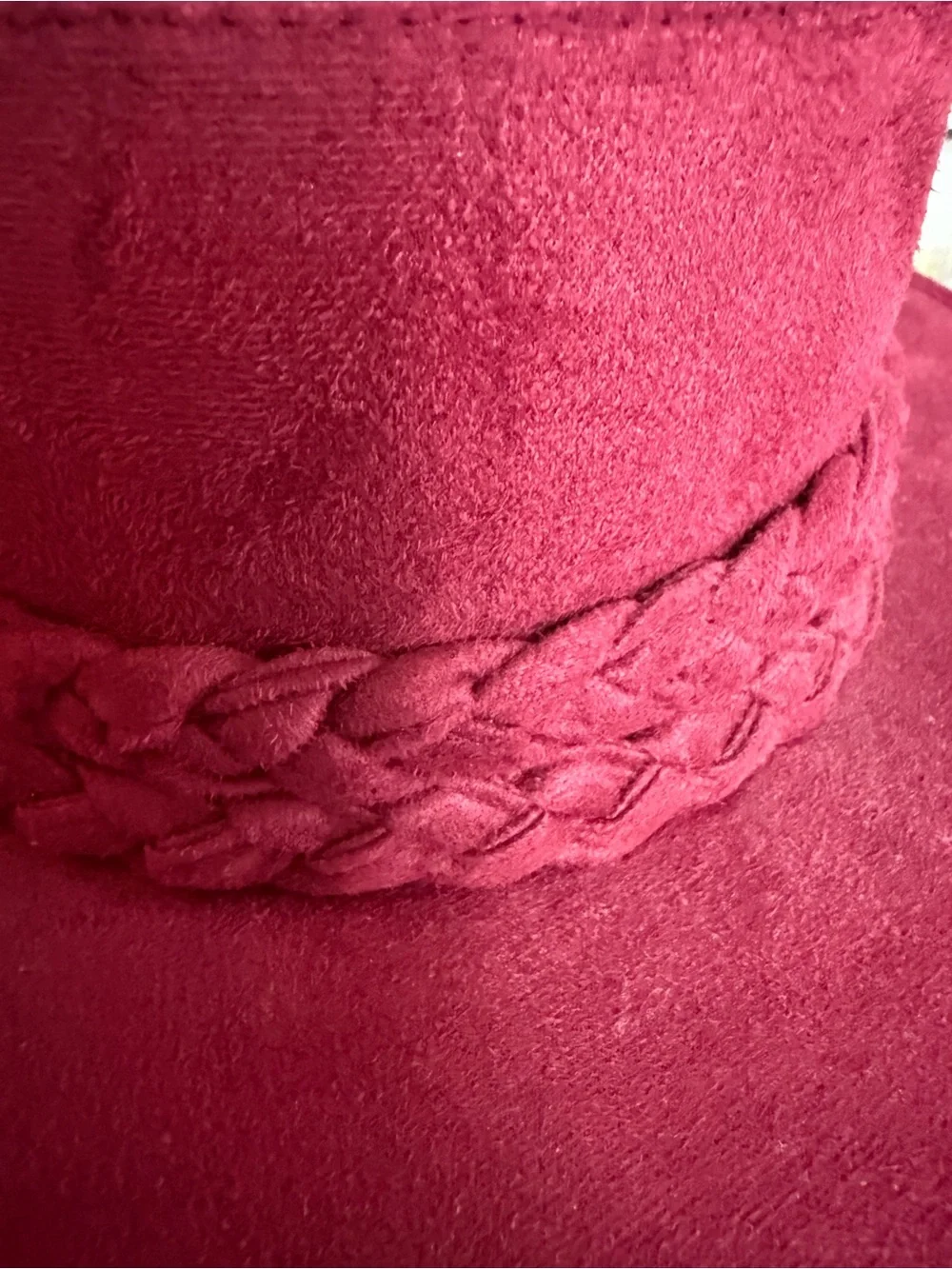 Time & Tru Women’s Burgundy Boater Hat